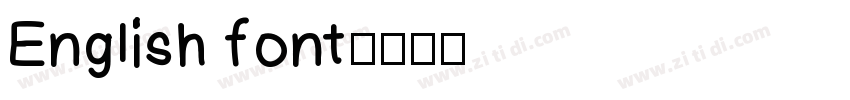 English font字体转换
